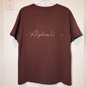 Alphalete Men's Cotton Brown Tee size S